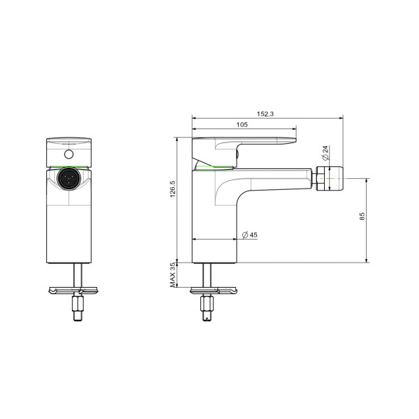 Смеситель для биде Aquatek Ника хром (AQ1818CR) Смеситель для биде Aquatek Ника хром (AQ1818CR)