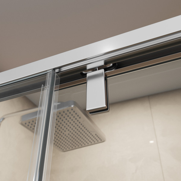 Душевая дверь BelBagno Soft Close-1 140x200 стекло прозрачное, профиль хром глянцевый (SOFT_CLOSE-1-BF-1-140-C-Cr)