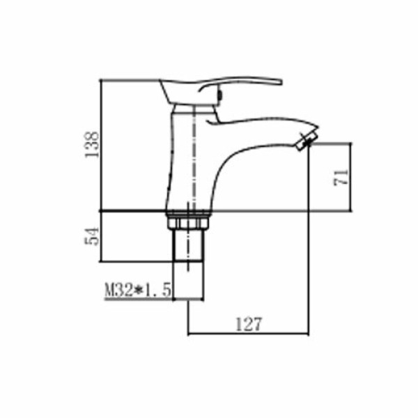 Смеситель для раковины Fashun хром (A1001)