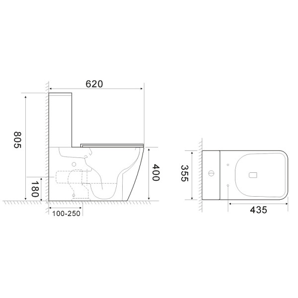 Унитаз напольный Azario Унитаз с сиденьем с микролифтом белый (AZ-1255A)
