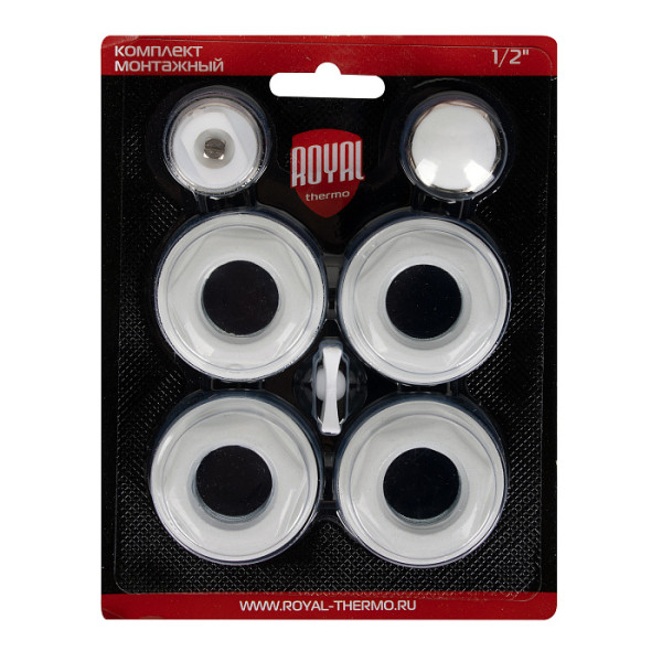 Комплект универсальный для монтажа радиатора Royal Thermo 1/2'' (белый) (RT1/2W)