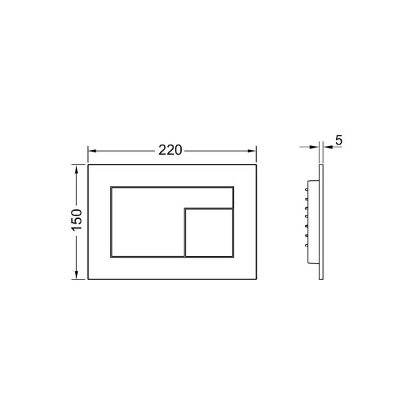 Клавиша смывная Tece TECEvelvet Черный (9240732) Клавиша смывная Tece TECEvelvet Черный (9240732)