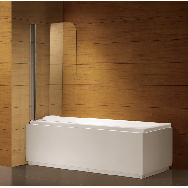 Душевая шторка на ванну Avek Fort A80 80х140 стекло прозрачное, профиль хром (10031)