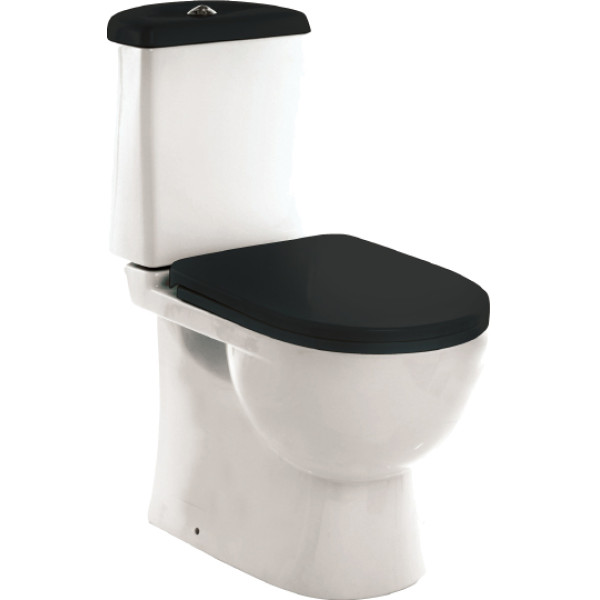 Унитаз-компакт Sanita Luxe Best Color Black с сиденьем микролифт Унитаз-компакт Sanita Luxe Best Color Black с сиденьем микролифт