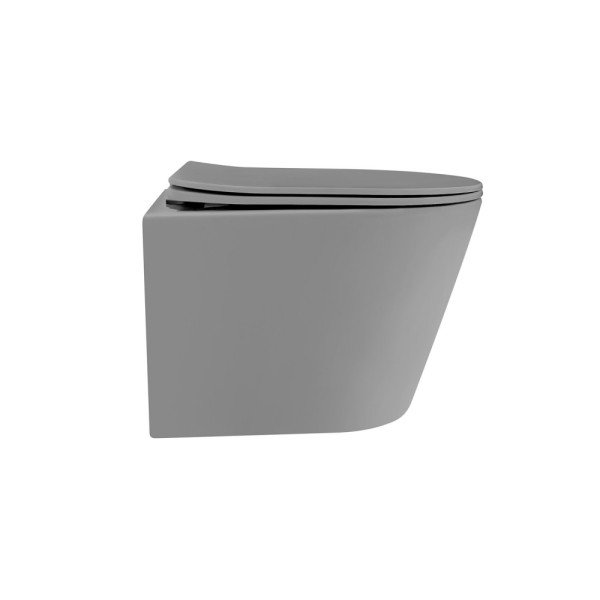 Унитаз подвесной Abber Bequem 355x490x360 серый матовый (AC1102TMG)