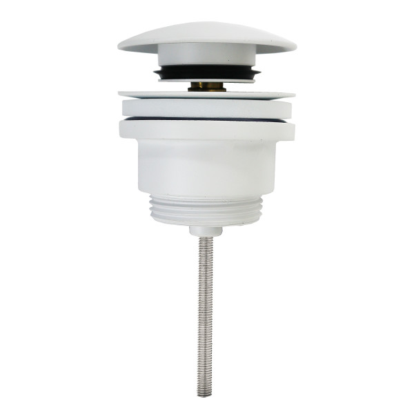 Донный клапан для раковины Azario 1 1/4" латунь, белый, clic-clac (AZ-105-WHI)