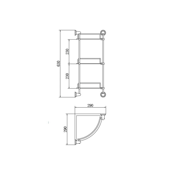 Полка Fashun стекл 2-ярусная угловая 250x250 хром (A1507-2) Полка Fashun стекл 2-ярусная угловая 250x250 хром (A1507-2)