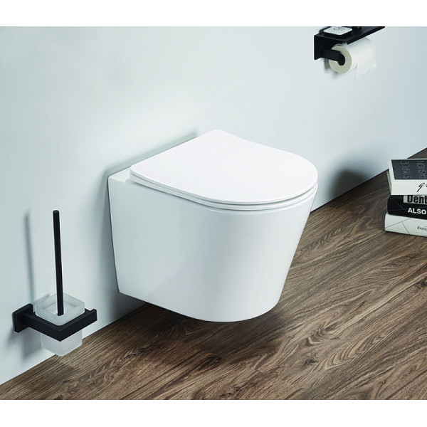 Унитаз подвесной Teramo безободковый с сидением микролифт 480x365x360 (AZ-0053 SP) Унитаз подвесной Teramo безободковый с сидением микролифт 480x365x360 (AZ-0053 SP)