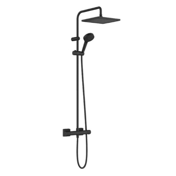 Душевая система Hansgrohe с термостатом Vernis Shape Showerpipe 240 матовая черная (26427670) Душевая система Hansgrohe с термостатом Vernis Shape Showerpipe 240 матовая черная (26427670)