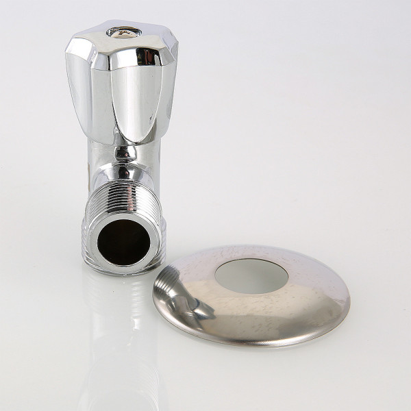 Кран угловой 1/2"х3/4" НН вентильный Valtec с чашкой VT.240.TN.0405 Кран угловой 1/2"х3/4" НН вентильный Valtec с чашкой VT.240.TN.0405