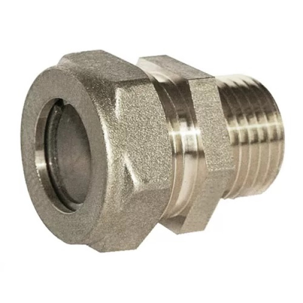 Соединение прямое 15*1/2"Н (обжим) (хром) Kofulso (NBC15)