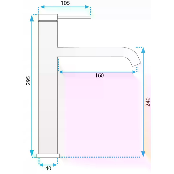 Смеситель для раковины Rea Clif медь матовая (REA-B2088)