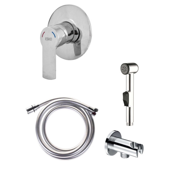Смеситель для раковины Esko с гигиеническим душем хром (SHS4in1) Смеситель для раковины Esko с гигиеническим душем хром (SHS4in1)