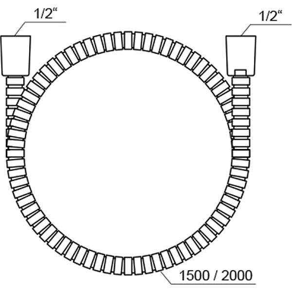 Душевой шланг Ravak 915.00 150 см хром (X07P340)