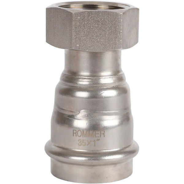 Переход 35х1"B с накидной гайкой Rommer из нержавеющей стали (пресс) (RSS-0026-000351) Переход 35х1"B с накидной гайкой Rommer из нержавеющей стали (пресс) (RSS-0026-000351)