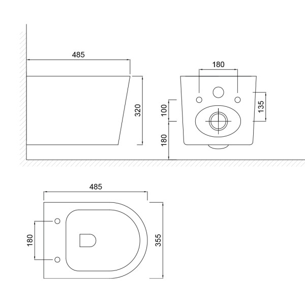 Унитаз подвесной Wesnaart Ray белый с сиденьем soft-close (206-Ray11) Унитаз подвесной Wesnaart Ray белый с сиденьем soft-close (206-Ray11)