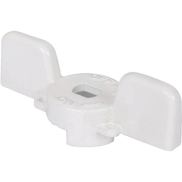 Ручка-бабочка для шарового крана Stout 1" - 1 1/4" (белая) (SVB-BUT-1114-01)