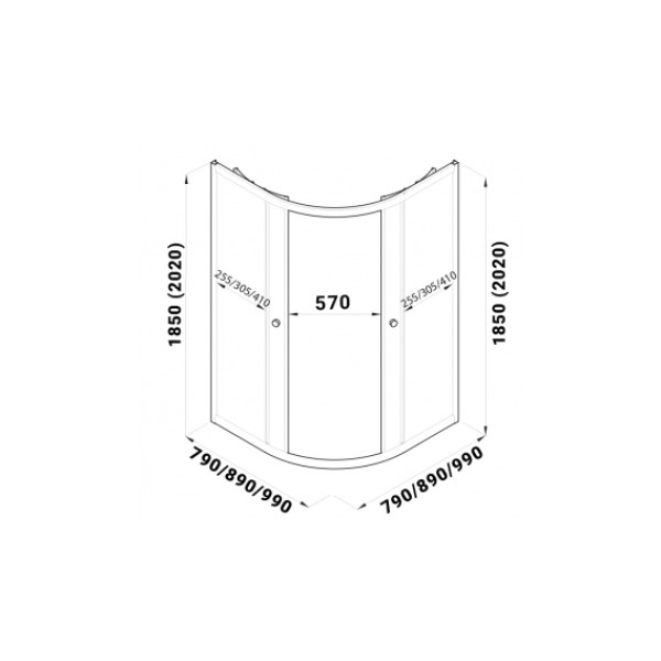 Душевой уголок Triton Альфа-Блэк 100x100 стекло прозрачное, профиль черный, без поддона (DK295)