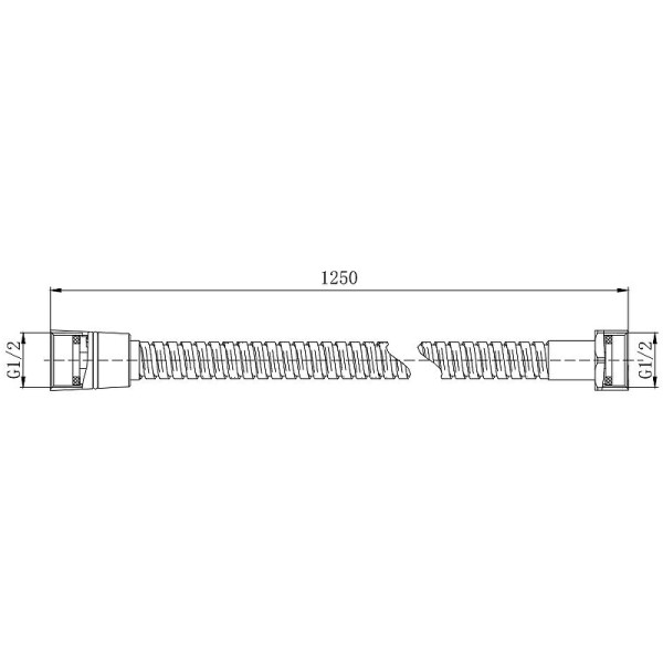 Шланг душевой Aquatek 125 см черный матовый (AQ2100MB)