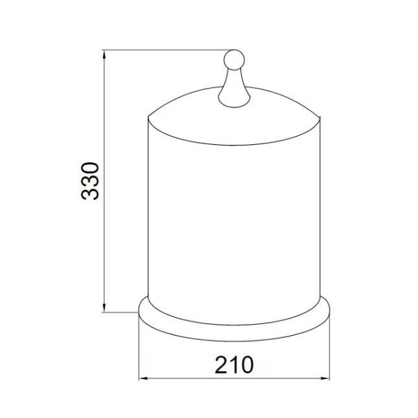 Ведро для мусора Boheme Medici 33x21x21 бронза (10608)