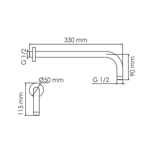 Излив WasserKRAFT белый (A146)