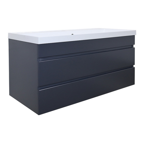 Тумба подвесная Azario с раковиной Эстима 100/2 с раковиной Астория 100 Графит (CS00094586)