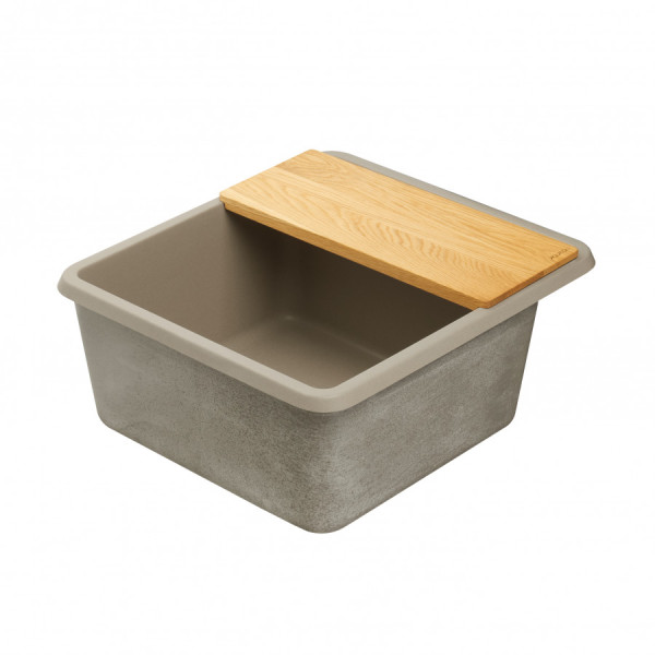 Мойка для кухни врезная Aquaton Беллис 510x570x250 серый шелк (1.A724.9.32B.S25.0)