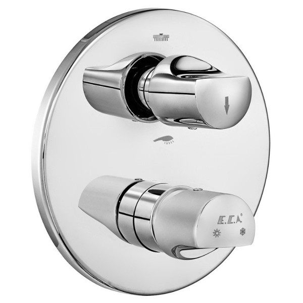 Смеситель для ванны и душа E.C.A. Myra внешняя часть хром (102167203HEX-YDE)