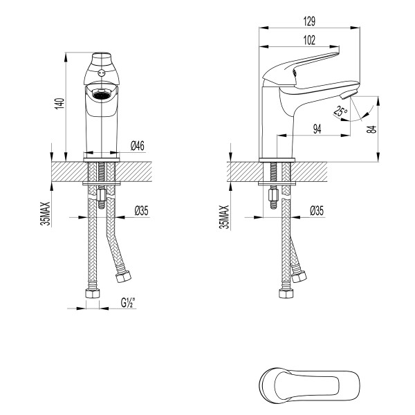 Смеситель для раковины Lemark Plus хром (LM1231C) Смеситель для раковины Lemark Plus хром (LM1231C)