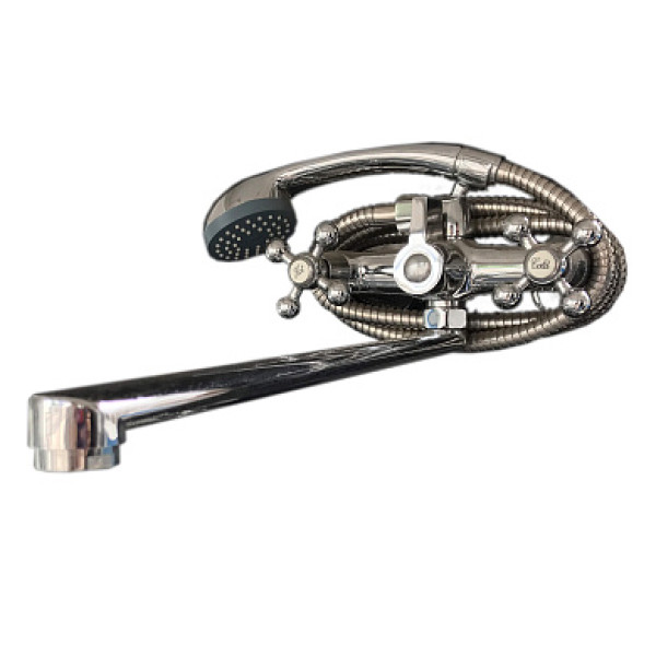 Смеситель для ванны и душа L2361 хром, плоский излив 410 мм Ligeya (L2361 Ligeya)