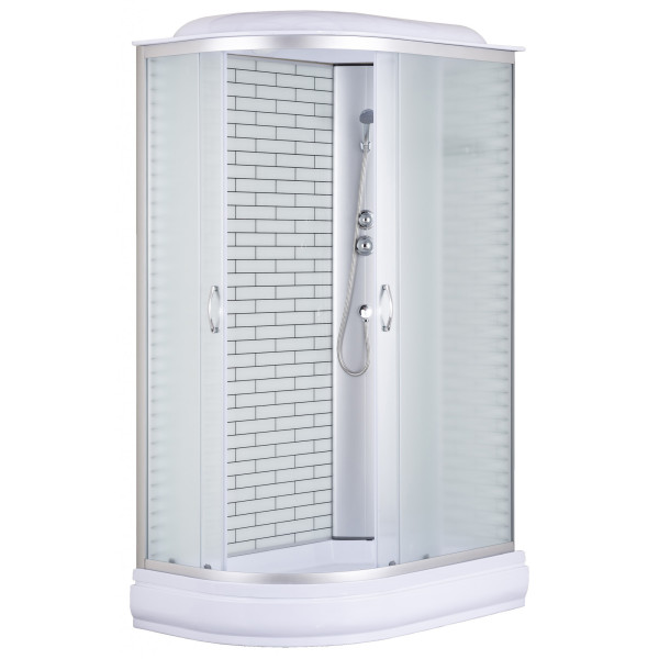 Душевая кабина Loranto Sunway 120x80 стекло матовое, профиль хром (CS-66120-20L FW 120)