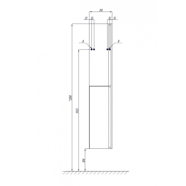 Пенал подвесной Aquaton Рене 310x250x1694 белый, грецкий орех (1.A222.0.03N.RC8.0) Пенал подвесной Aquaton Рене 310x250x1694 белый, грецкий орех (1.A222.0.03N.RC8.0)