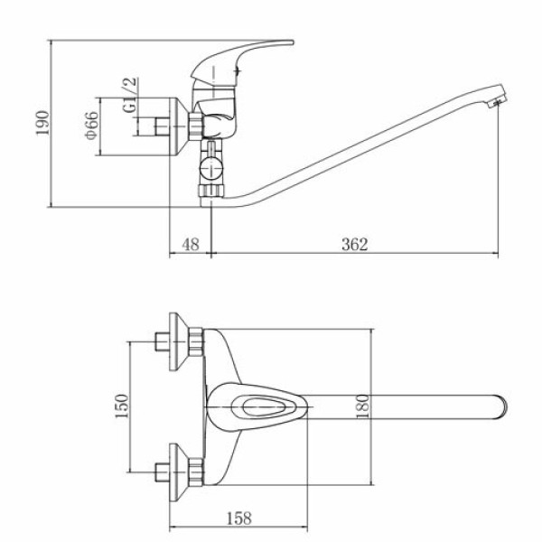 Смеситель для ванны и душа Fashun с душевым комплектом хром (A2103) Смеситель для ванны и душа Fashun с душевым комплектом хром (A2103)