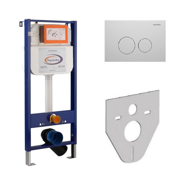 Инсталляция для унитаза Aquanika Basic (с клавишей смыва, два режима слива) (10.702.450.02.05W) Инсталляция для унитаза Aquanika Basic (с клавишей смыва, два режима слива) (10.702.450.02.05W)