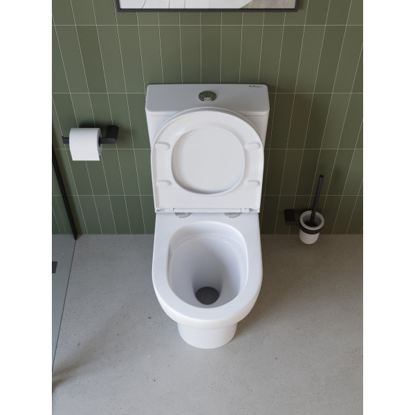 Унитаз-компакт BelBagno Уюе со смывом Торнадо с сиденьем soft close P-trap белый (BB2802CP/T-TOR/SC) Унитаз-компакт BelBagno Уюе со смывом Торнадо с сиденьем soft close P-trap белый (BB2802CP/T-TOR/SC)