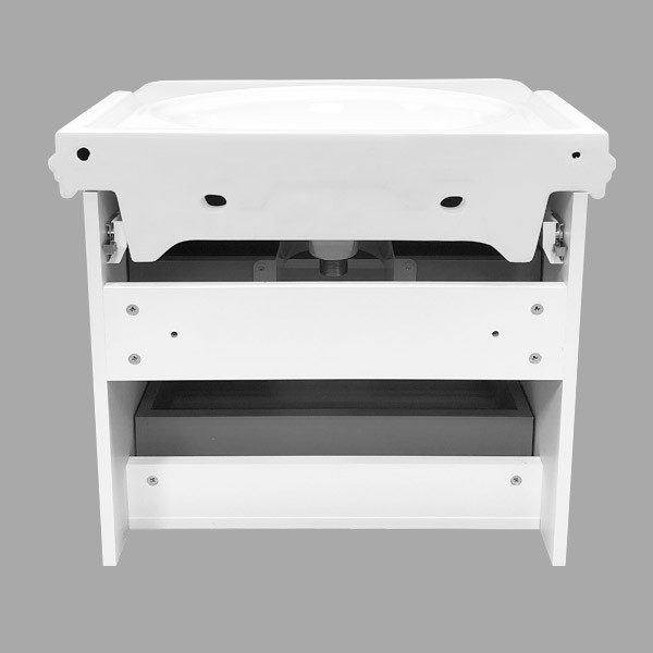 Тумба подвесная Comforty Марио 650x545x500 дуб темный матовый с раковиной (00-00001491)