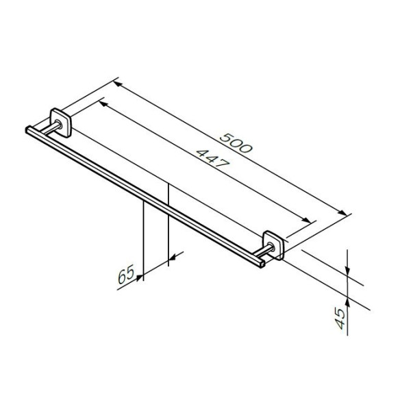 Вешалка для полотенец АМ.PM Gem 60 см (A90346400)