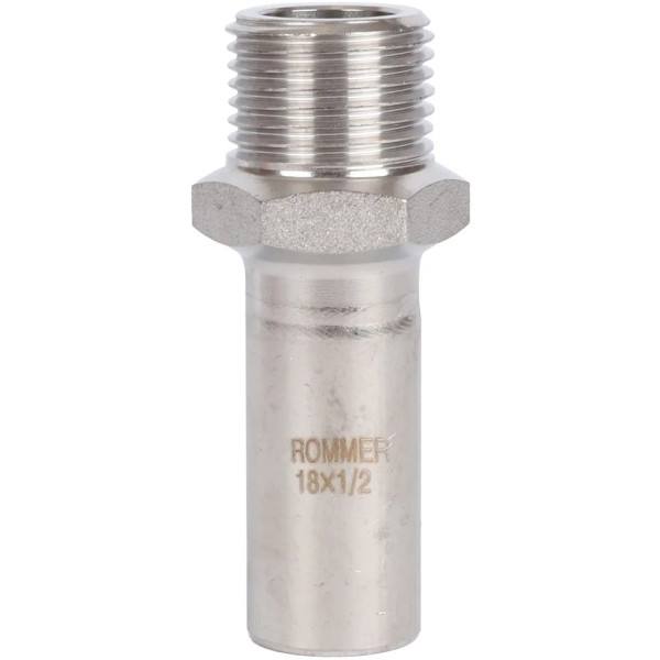 Вставка резьбовая 18х1/2"Н Rommer из нержавеющей стали (пресс) (RSS-0024-001812) Вставка резьбовая 18х1/2"Н Rommer из нержавеющей стали (пресс) (RSS-0024-001812)