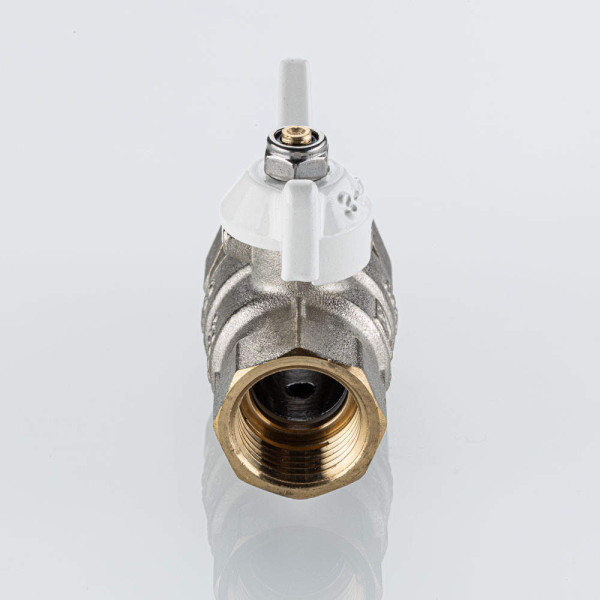 Кран 3/4" шаровый со сгоном Valtec Base-ГОСТ (белая бабочка, o-ring) VT.227S.NRW.05