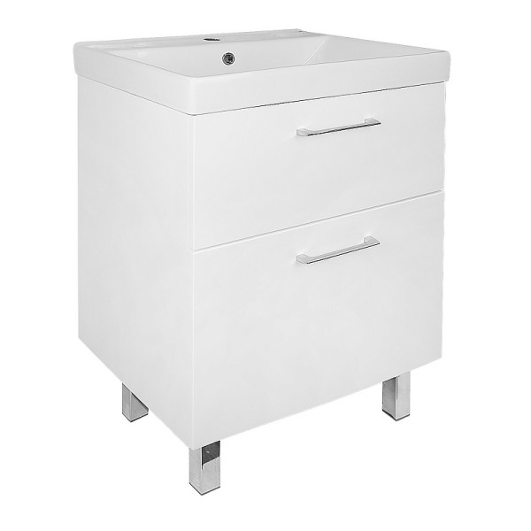 Тумба напольная Azario с раковиной Ника 60 Н с раковиной Tempo 60 (CS00091368)