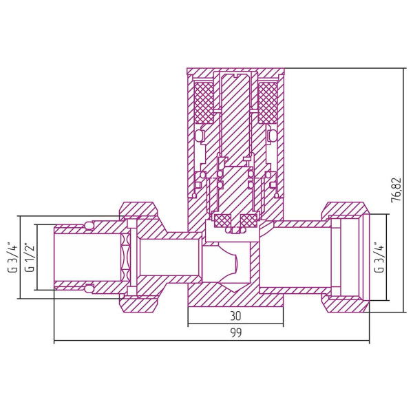 Вентиль Сунержа прямой цилиндр 1/2"Нx3/4" накидная гайка (00-1401-1234)