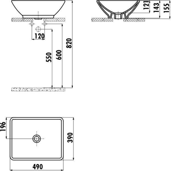 Раковина мебельная Creavit Trend 49x39 белая (TP140-00CB00E-0000)