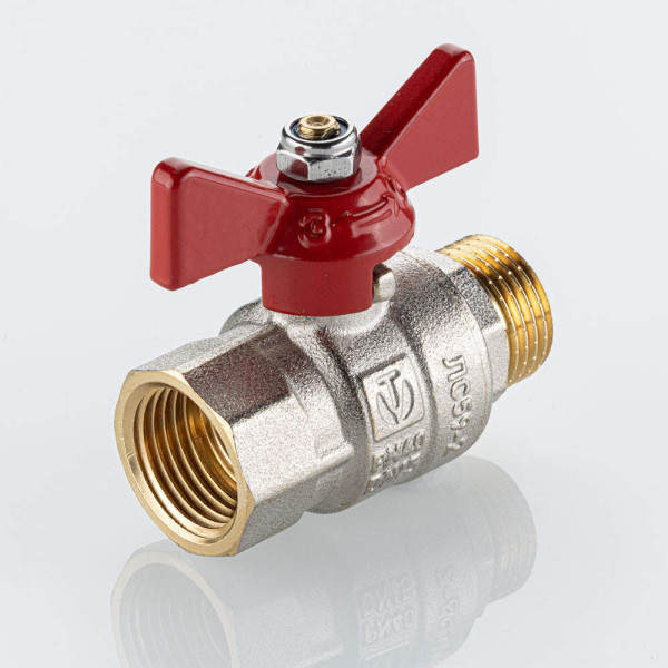 Кран 1/2" ВН шаровый Valtec Base-ГОСТ (красная бабочка) VT.218S.N.04