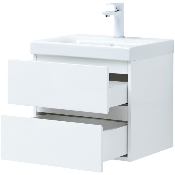 Тумба подвесная Aquanet Беркли 50 белый глянец (2 ящика) (302347) Тумба подвесная Aquanet Беркли 50 белый глянец (2 ящика) (302347)