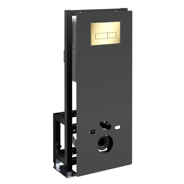 Инсталляция для унитаза WasserKRAFT Glan с клавишей смыва глянцевое золото (66TLT.010.ME.BL.PG03)