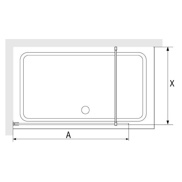 Душевое ограждение RGW Walk In 90x200 стекло С рисунком, профиль черный (35101290-84)