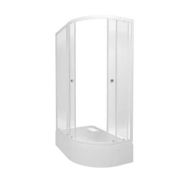 Душевое ограждение Triton Коралл 120x80 левосторонняя стекло матовое, профиль белый (DK391)