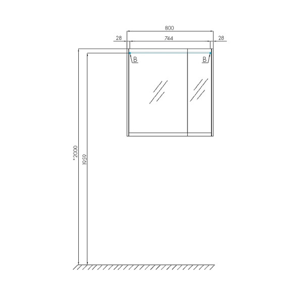 Шкаф зеркальный Aquaton Нортон 80 (1A249202NT010)