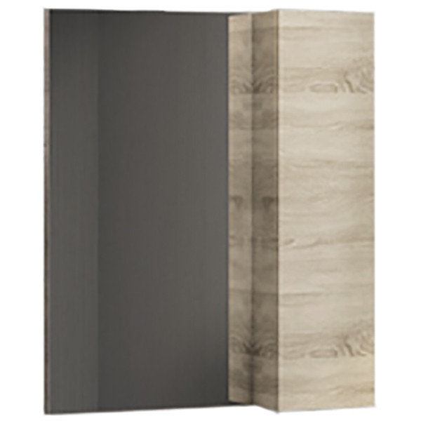 Шкаф зеркальный Comforty Тромсе 600x150x750 дуб сонома (00004142221)