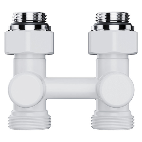 Фитинг двойной со встроенным шаровым краном Royal Thermo Design прямой 1/2"х3/4" EK (белый) (RANDP11234WH) Фитинг двойной со встроенным шаровым краном Royal Thermo Design прямой 1/2"х3/4" EK (белый) (RANDP11234WH)